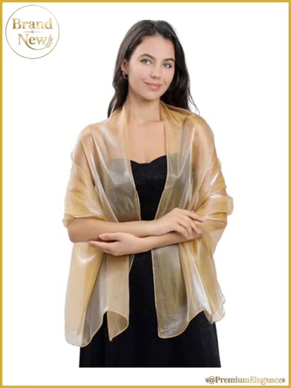 Sheer Organza Shawl Wrap Evening Dress Cover Up Formal Wedding